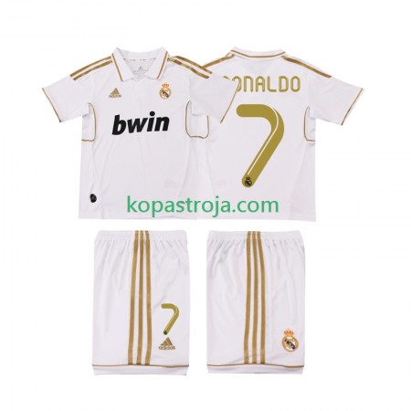 Billiga Fotbollströjor Real Madrid Cristiano Ronaldo 7 2011 2012 Retro Barn Hemma tröja Kortärmad